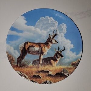 Vintage "The Pronghorn" Decorative Plate by Paul Krapf